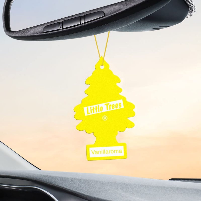 Little Trees لِتِل تريز معطر هواء السيارة | شجرة معلقة توفر رائحة تدوم طويلاً للسيارة والمنزل | رائحة الفانيليا، 24 معطر هواء - Image 5