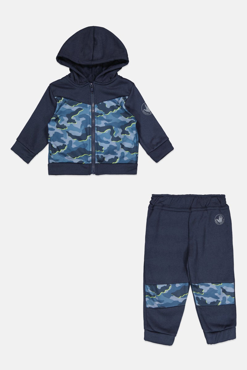 Body Glove Toddlers Boy 2 Pieces Hooded Sweatshirt And Bottom Set, Navy