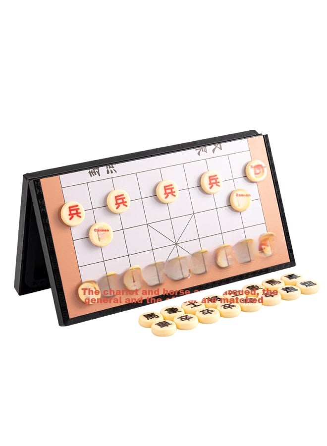 ديلي Deli Children's Magnetic Chess Set With Folding Board, لعبة شطرنج مغناطيسية للأطفال مع لوحة قابلة للطي، لعبة متوسطة الحجم للطلاب، هدية عيد الميلاد والعودة إلى المدرسة Yw110-x - Image 3