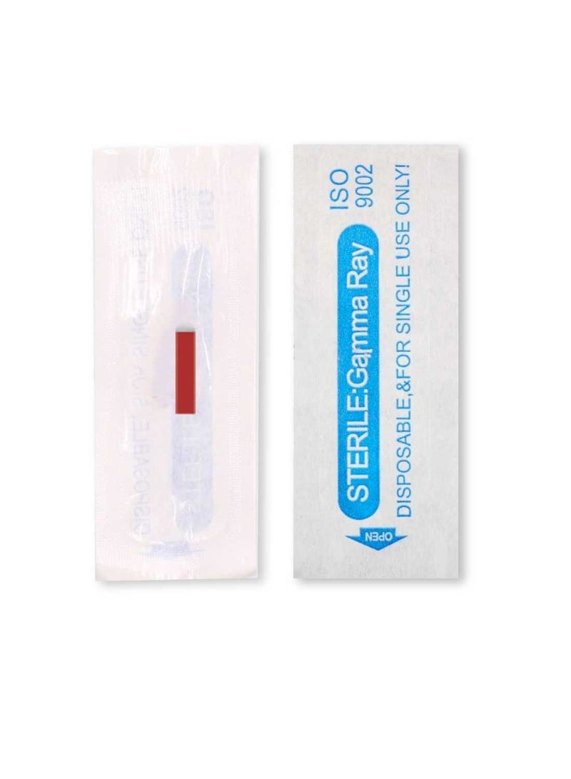 IOLITE Microblading 14 prong U shape flat needle spamu needles size 25mm one time use disposable blade sterile packaged 12pcs - Image 2