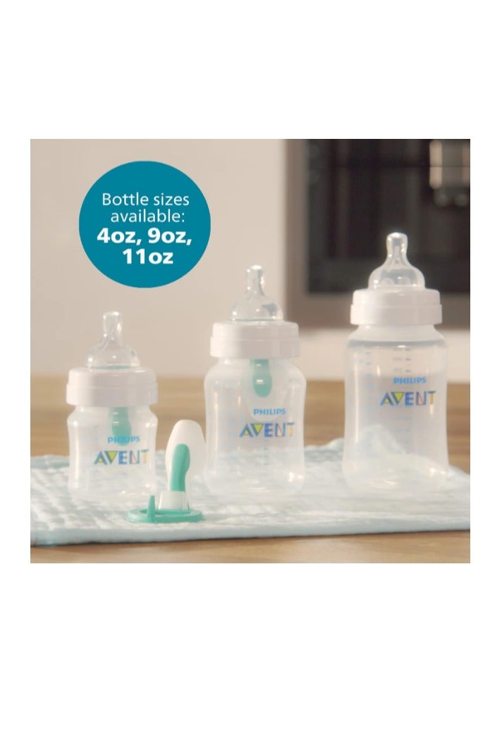 AVENT Philips Anti-Colic Baby Bottle with AirFree Vent, 9oz, 4-Pack, Blue, SCY703/24 - Image 3