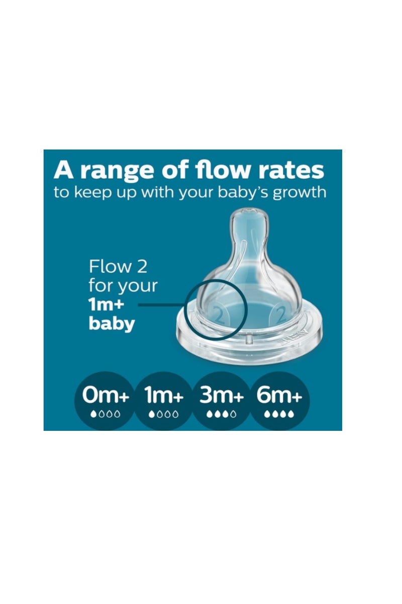 AVENT Philips Anti-Colic Baby Bottle with AirFree Vent, 9oz, 4-Pack, Blue, SCY703/24 - Image 4