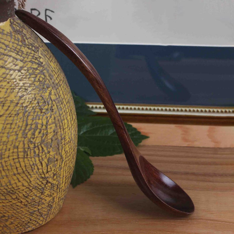 🍳 ملاعق خشبية للأرز بتصميم متين ومقابض مقوسة مناسبة للاستخدام اليومي - Image 5