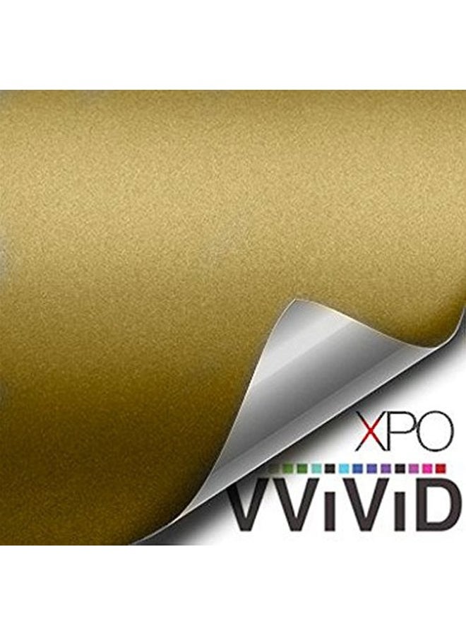 VViViD Matte Metallic Pearl Gold Vinyl Wrap Roll with Air Release Technology (6ft x 5ft (Hood, Roof or Trunk Wrap Kit)) - Image 2