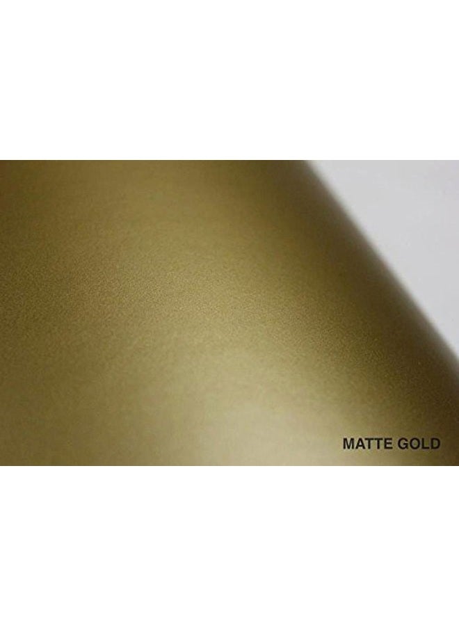 VViViD Matte Metallic Pearl Gold Vinyl Wrap Roll with Air Release Technology (6ft x 5ft (Hood, Roof or Trunk Wrap Kit)) - Image 3