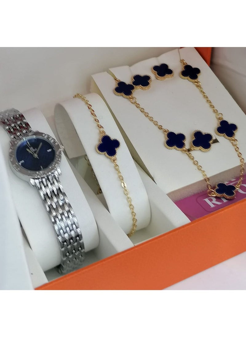 Rivoli - Soft watch set for women, Japanese machine, with a chain, bracelet and ring - Image 1