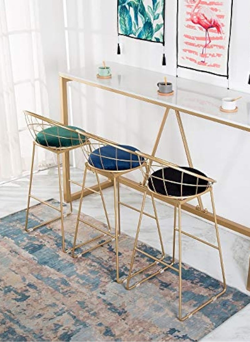 MAPLE HOME DECORATION Maple Home Decoration High Bar Chair Metal Frame Seat Stools Bar Cafe Restaurant Shop Chairs  - Image 1