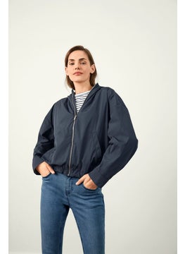 Tchibo Women Solid Parka Jacket, Navy  - Image 1