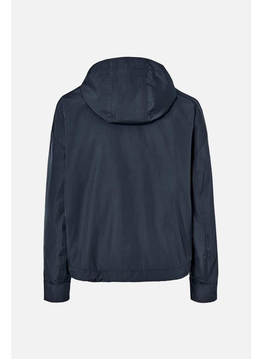 Tchibo Women Solid Parka Jacket, Navy  - Image 3