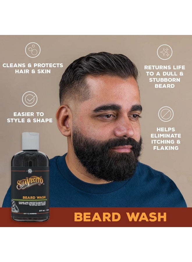 Suavecito Beard Wash Set Cleansing and Conditioning Beard Kit For Men (8 oz. each) - Image 5