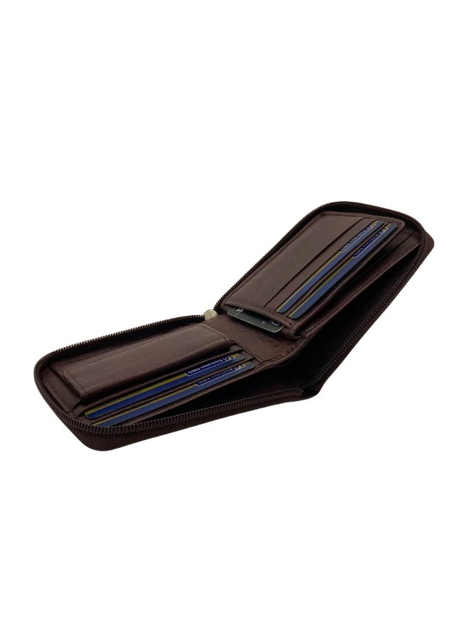 LAVERI LEATHER Full Zip leather men's Wallet #4094Z - Image 5