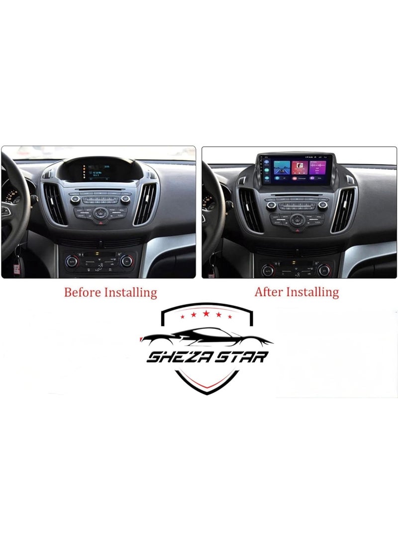 SHEZA STAR Android Car Stereo for Ford Escape Kuga 2 2013-2017 Support Carplay, M-Link Wi-Fi BT, Radio GPS, 9 Inch IPS Touch Screen with AHD Camera Included - Image 2