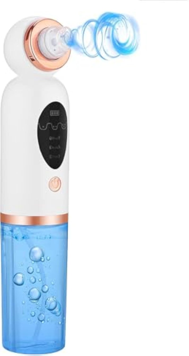 Electric Facial Liposuction Pore Cleaner Blackhead Remover USB Rechargeable with Mini Water Bubble System, Deep Pore Cleaner with 6 Modes and 6 Suction Heads, Comprehensive Skin Care for Men and Women - Image 1