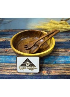 Egypt Antiques Wooden plate, spoon, and fork from Egypt Antiques, completely hygienic, handmade  - Image 1