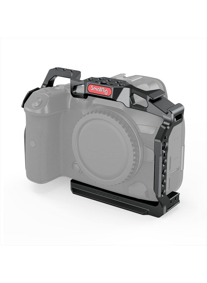 SmallRig R5 / R5 C / R6 Cage for Canon R5 R6 R5 C, Aluminum Alloy DSLR Rig Stabilizer with Cold Shoe, 1/4"-20 and 3/8"-16 Threaded Holes for Filmmaking, Video Shooting 2982B - Image 1