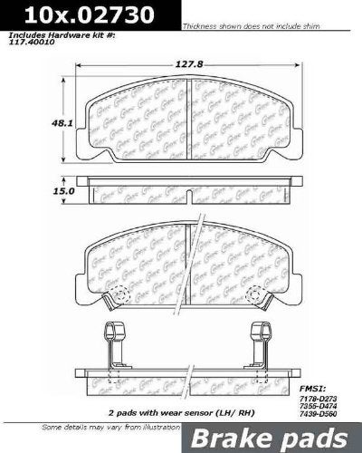 StopTech 103.02730 Brake Pad, Ceramic - Image 2