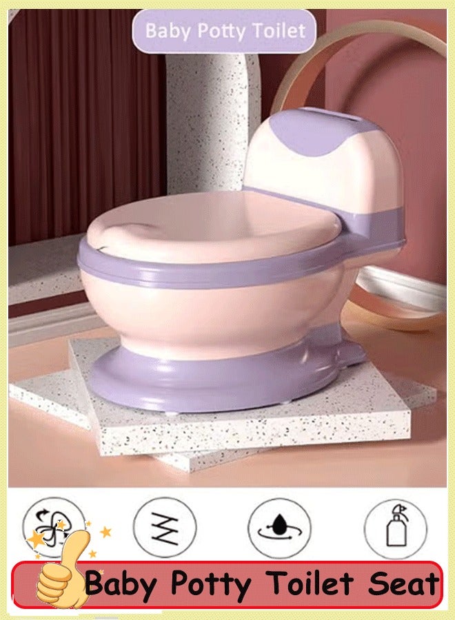 Baby Potty Toilet Seat Potty Training Seat Toddler Potty Chair with Soft Seat, Removable Potty, Toilet Paper Holder and Splash Guard Anti-slip for Toddlers, Babies and Children  - Image 1
