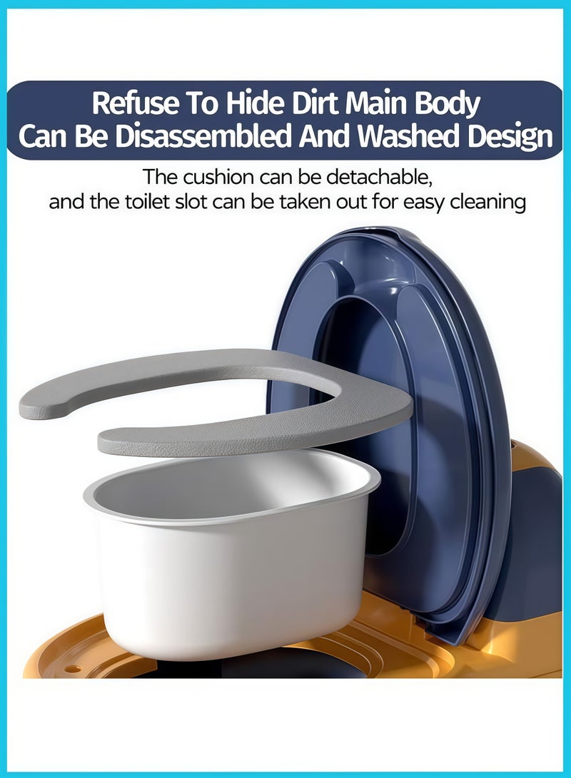 XiuWoo Baby Potty Toilet Seat Potty Training Seat Toddler Potty Chair with Soft Seat, Removable Potty, Toilet Paper Holder and Splash Guard Anti-slip for Toddlers, Removable Toilet, Holds Paper Towel, Splash Proof（Pink+Purple） - Image 4