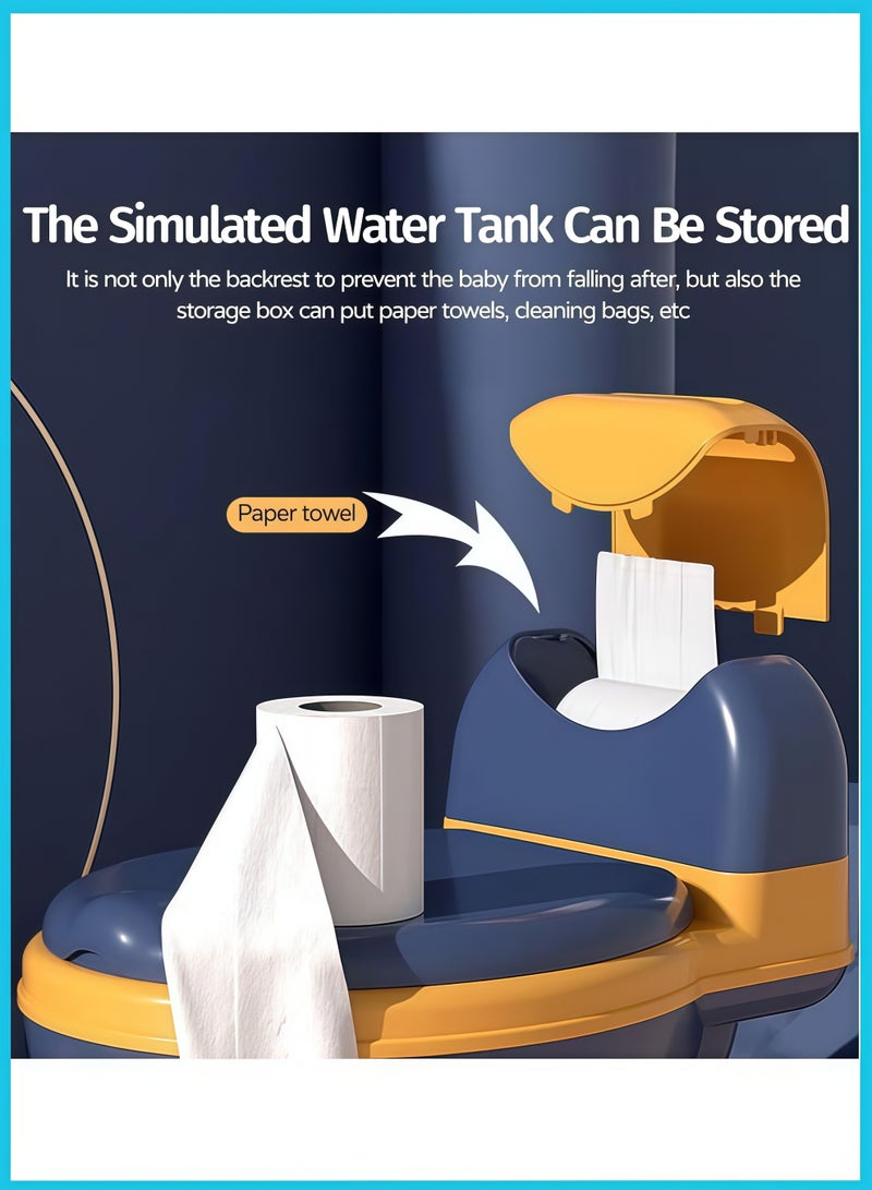 XiuWoo Baby Potty Toilet Seat Potty Training Seat Toddler Potty Chair with Soft Seat, Removable Potty, Toilet Paper Holder and Splash Guard Anti-slip for Toddlers, Removable Toilet, Holds Paper Towel, Splash Proof（Pink+Purple） - Image 5