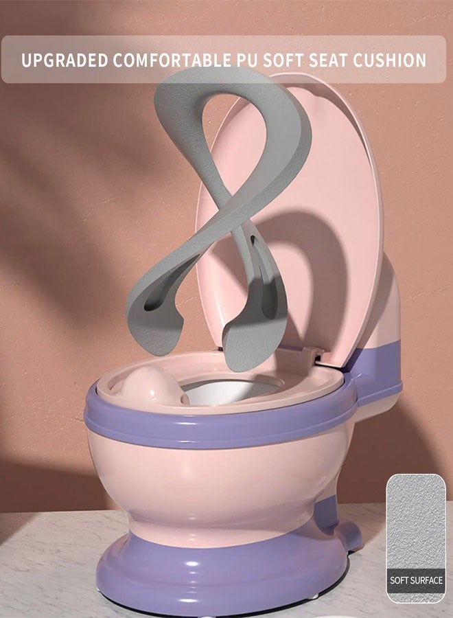 Baby Potty Toilet Seat Potty Training Seat Toddler Potty Chair with Soft Seat, Removable Potty, Toilet Paper Holder and Splash Guard Anti-slip for Toddlers, Babies and Children  - Image 4