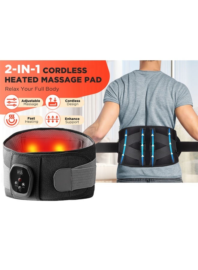Super ZYouth 2-in-1 Wireless Electric Waist Heating Belt Multifunctional Heating Pad Waist Heated Pad With LCD Controller Electric Heating Pad For Period Back Pain And Cramps Relief - Image 2