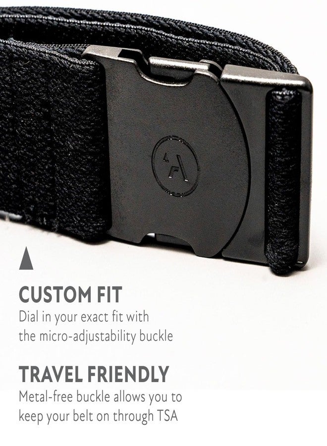 Arcade The Original Unisex Adventure Belt, Heavy Duty Elastic Webbing, Non-Metal Travel Friendly Buckle, Midnighter Black - Image 3