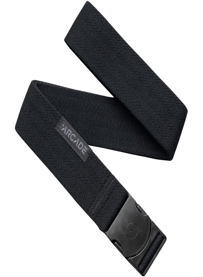 Arcade The Original Unisex Adventure Belt, Heavy Duty Elastic Webbing, Non-Metal Travel Friendly Buckle, Midnighter Black - Image 1