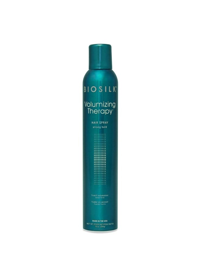 BioSilk Volumizing Therapy Strong Hold Hair Spray, Provides Extra Volume, Strength & Shine, Helps Styles Last, Sulfate, Paraben & Cruelty-Free, 10 Oz - Image 1