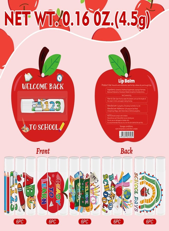 Nlicrst 30 Pack Back To School Lip Balm Bulk Moisturizing Natural Lip Balms for Dry Cracked, Goodie Bag fillers, Party Supplies Gifts for Teacher Classroom Favors - Image 2