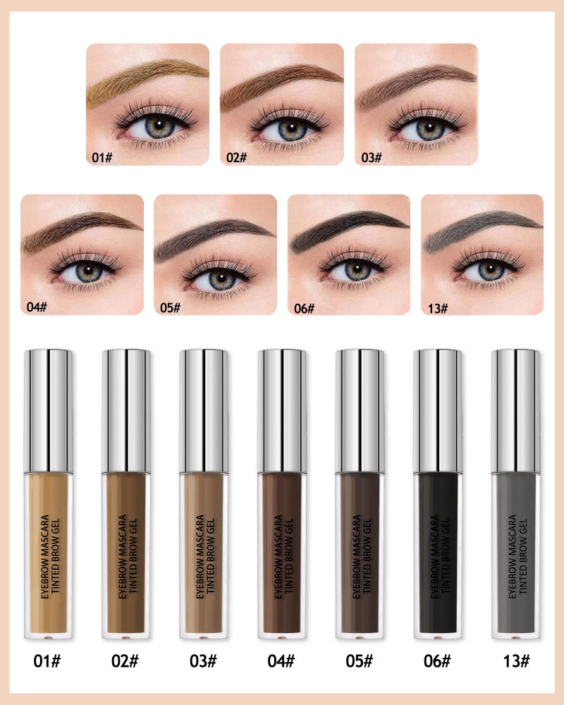 LYSdefeu Waterproof Tinted Brow Gel- Long Lasting SmudgeProof Liquid Eyebrow Makeup, Eyebrow Mascara Tinted Brow Glue, Eye Brow Filler, Volumizing Enhance Brow Mascara,With Brow Razor,Gift for Women- 03Brown - Image 5