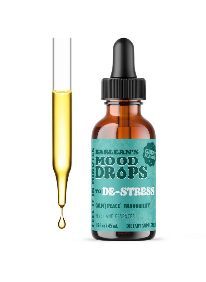 Barlean's Mood Booster Supplement, De-Stress Liquid Drop Supplements for Men and Women, Ashwagandha and L Theanine Extract, Adaptogen Herbs Drops, 1.5 oz - Image 1