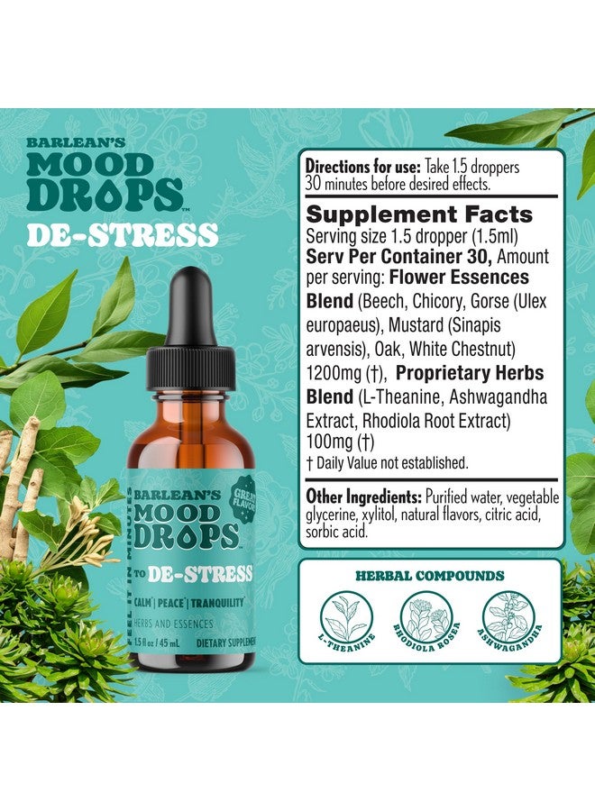 Barlean's Mood Booster Supplement, De-Stress Liquid Drop Supplements for Men and Women, Ashwagandha and L Theanine Extract, Adaptogen Herbs Drops, 1.5 oz - Image 5