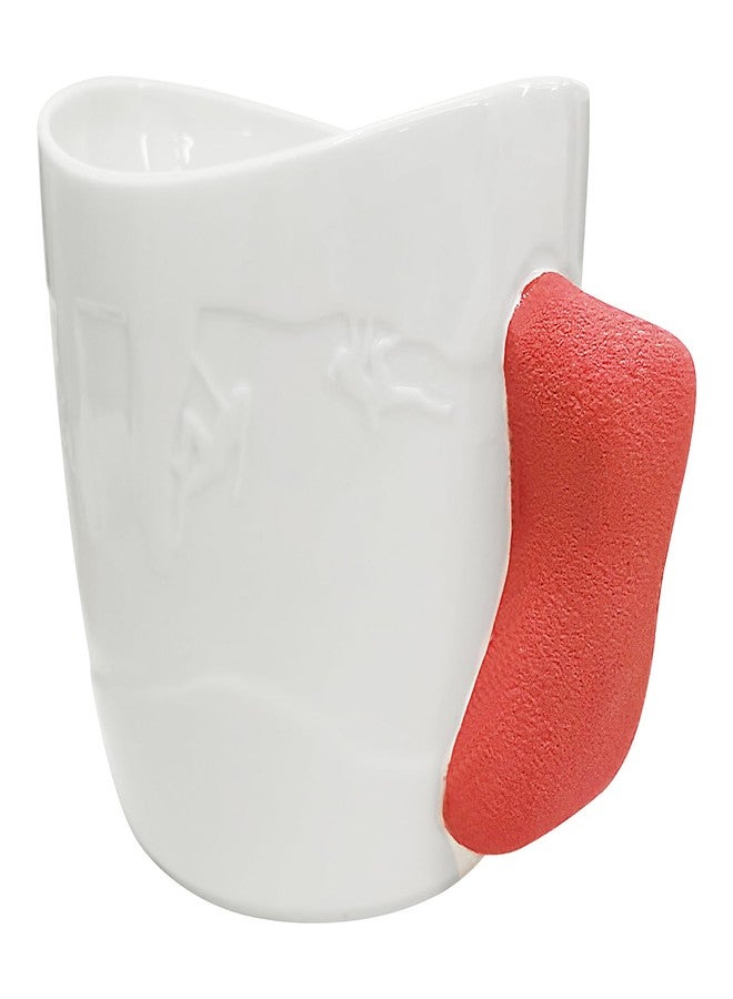 TWO STONES Rock Climbing Mug | Rock Climbing Coffee Mug | Gifts for Rock Climbers, Safe for Dishwasher and Microwave (White+Red) - Image 1