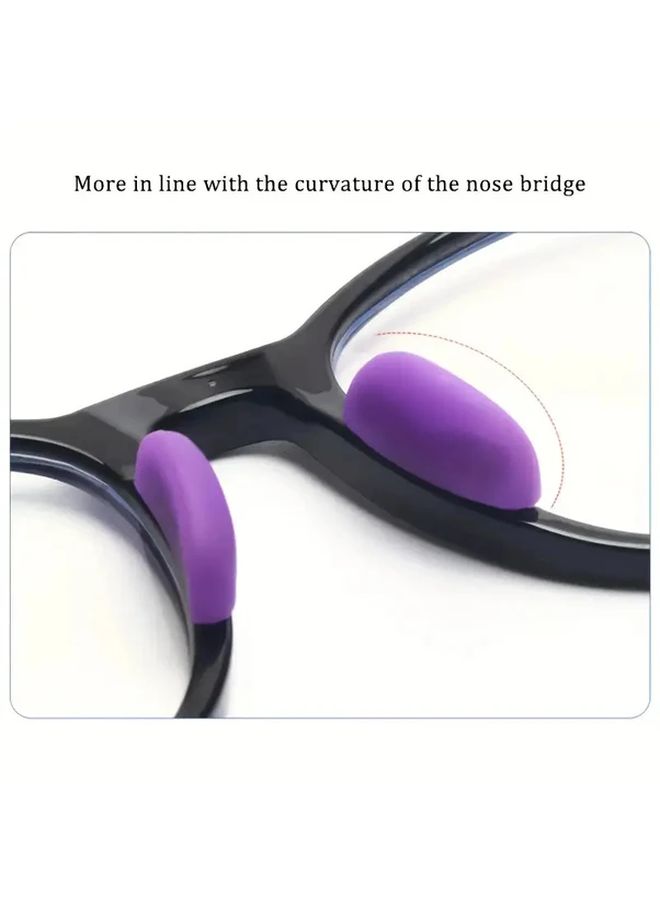 Blue Anti Slip Silicone Nose Pads For Glasses 12 Pack Lightweight Comfortable Fit - Image 4