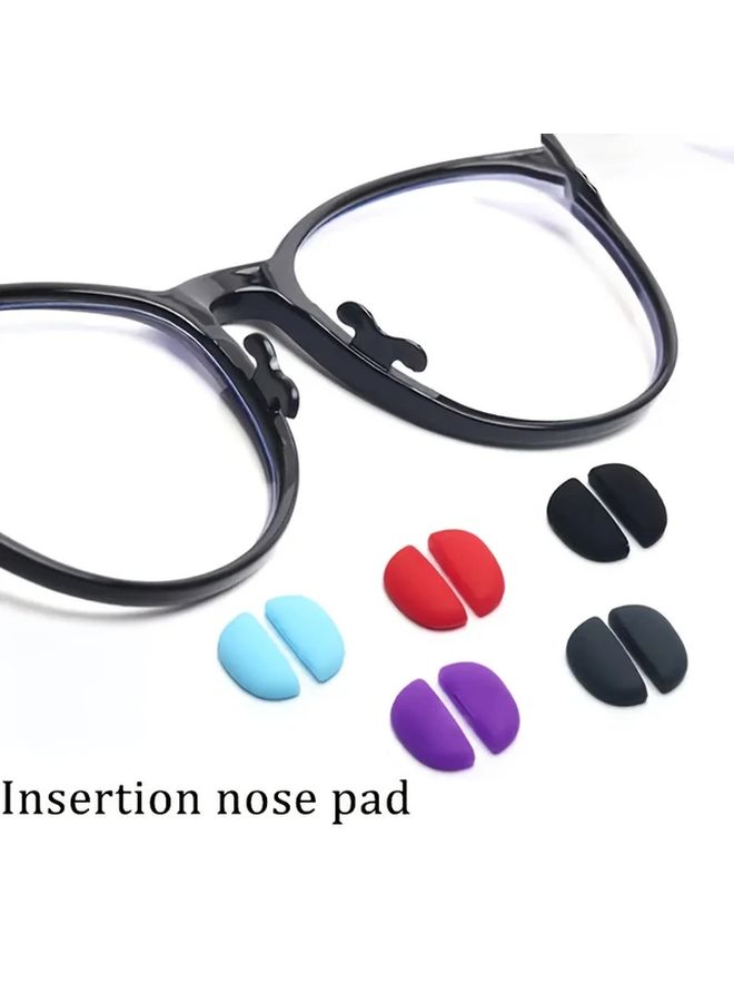 Blue Anti Slip Silicone Nose Pads For Glasses 12 Pack Lightweight Comfortable Fit - Image 1