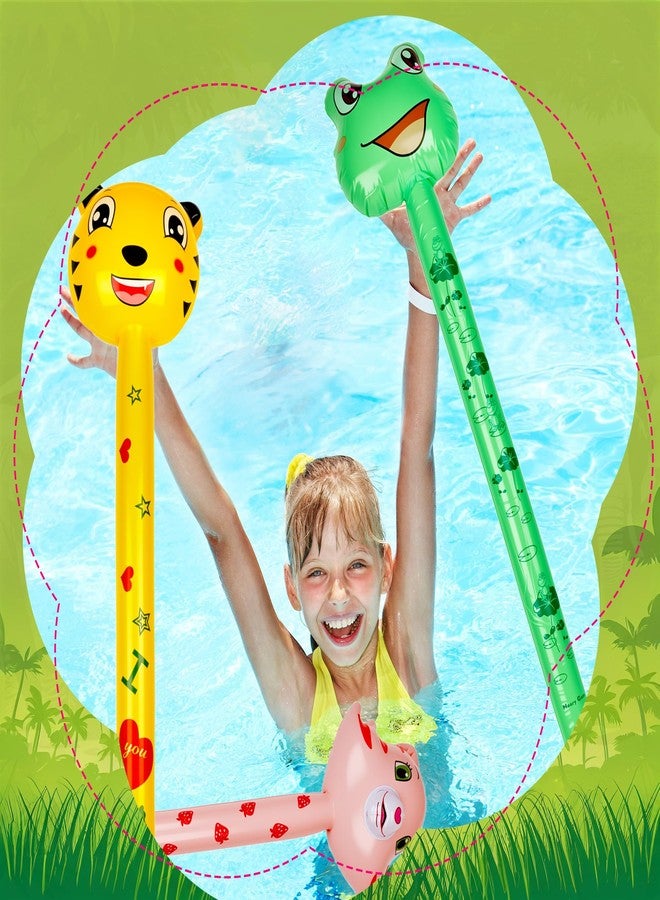 Cotiny 18 Pcs 41 Inch Inflatable Stick Animal Blow up Animal Sticks Jungle Safari Animal Balloons Toys for Kids Animal Theme Birthday Party Favors Decorations - Image 5