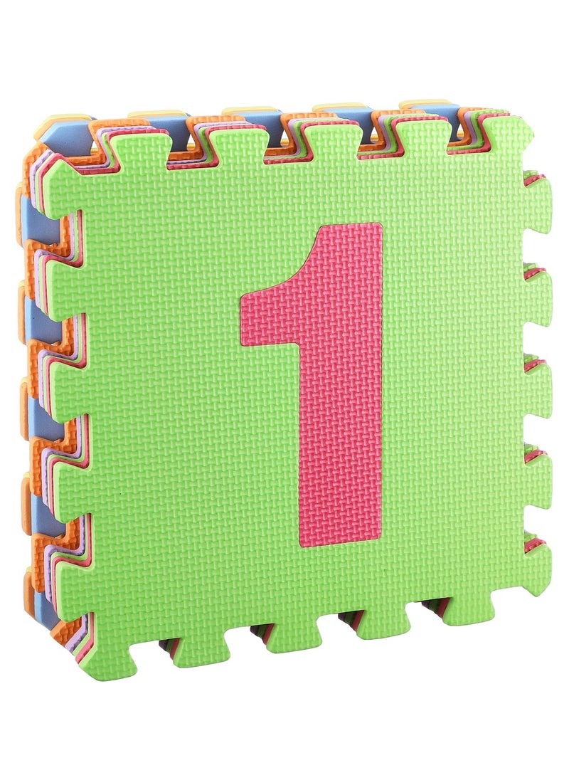 FUN MOMENT - Baby Play Mat, 6 Pieces Foam Puzzle English Numbers - Image 1