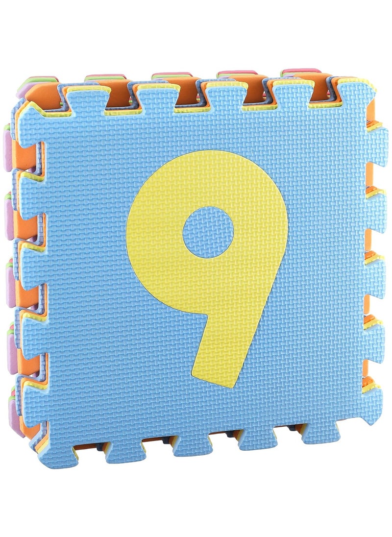 FUN MOMENT - Baby Play Mat, 6 Pieces Foam Puzzle English Numbers - Image 1