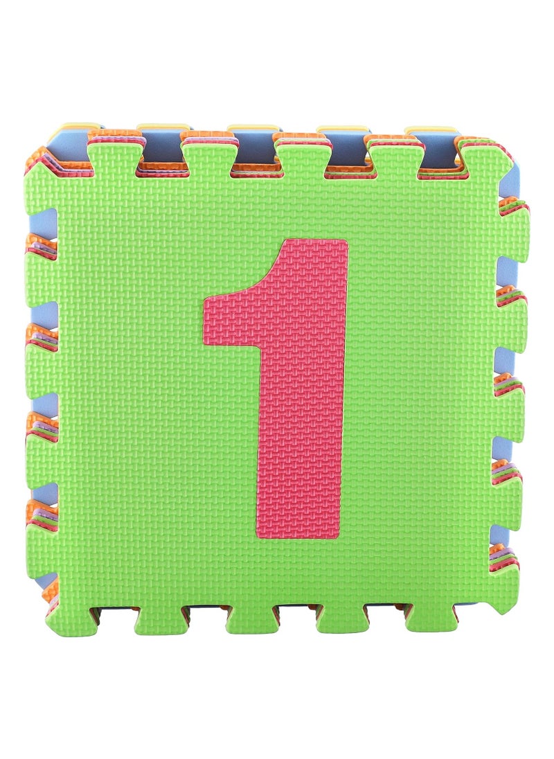FUN MOMENT - Baby Play Mat, 6 Pieces Foam Puzzle English Numbers - Image 1