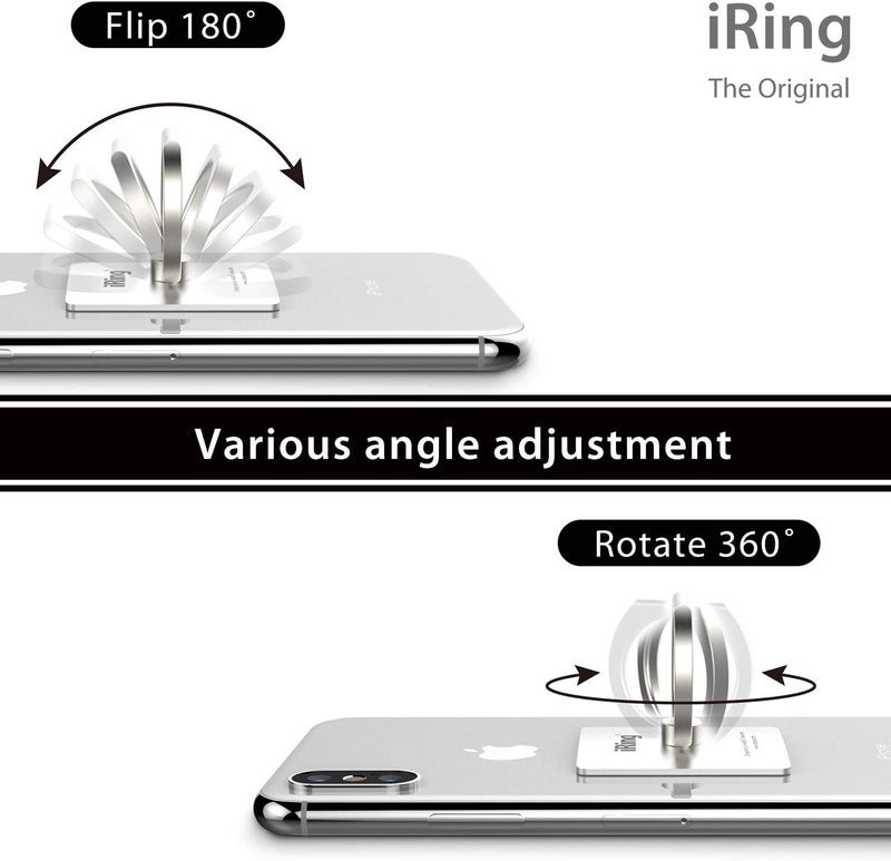 iRing Original, Made in Korea, Phone Ring Holder, Cell Phone Grip Stand, Compatible with iPhone, Galaxy, and Other Smartphones (White) - Image 3