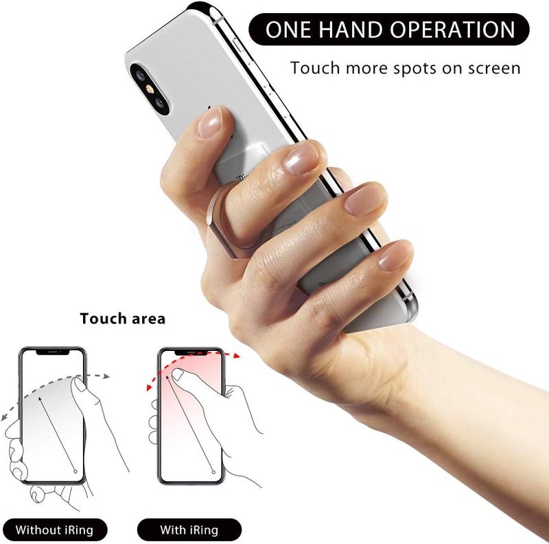 iRing Original, Made in Korea, Phone Ring Holder, Cell Phone Grip Stand, Compatible with iPhone, Galaxy, and Other Smartphones (White) - Image 4
