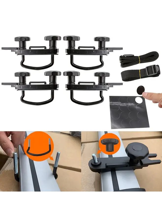 Metal U Shaped Buckle Nut Straps Roof Rack Roofbox Mounting Parts 23pcs - Image 1