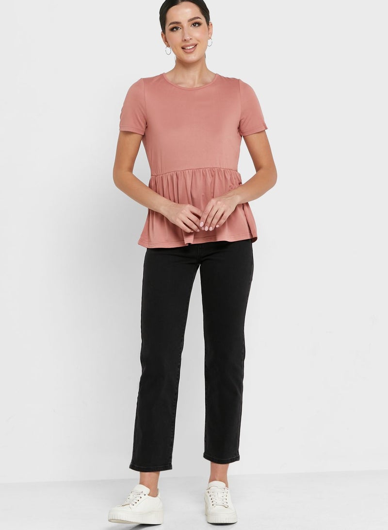 Peplum Hem Top