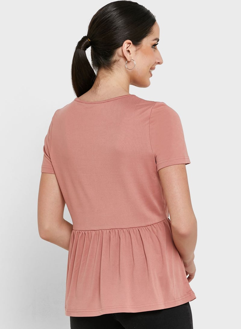 Peplum Hem Top