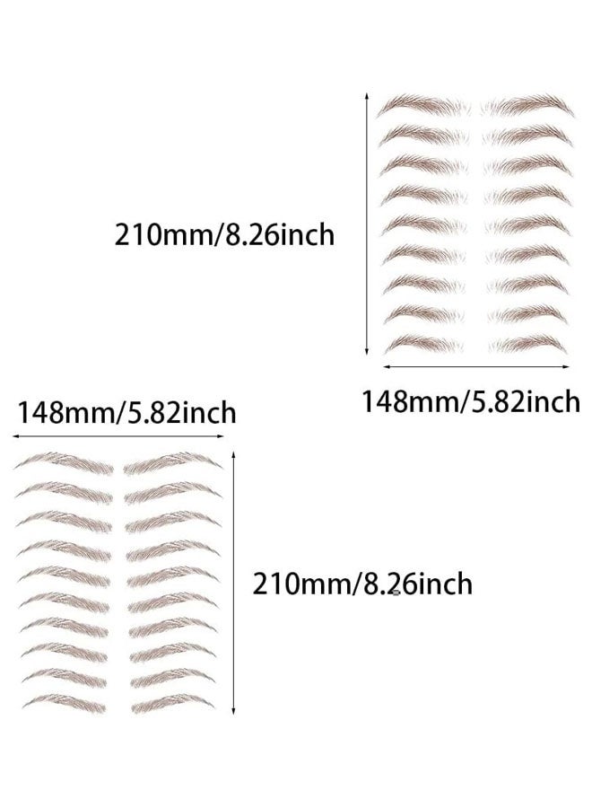 2 Sheets 4D Hair-Like Authentic Eyebrows Transfers Stickers Eyebrow Tattoo Stickers Eyebrow Suitable For Women And Girls Cosmetic Products Beauty Shaping Sticker - Image 2