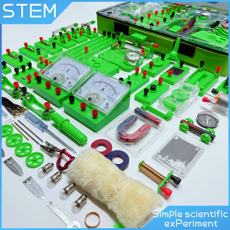 Classroom Experiment Kit With Luxury Fabric Storage Box 50 Plus Hands On Physics Science Experiments For Homeschooling School And Self Learning - Image 1