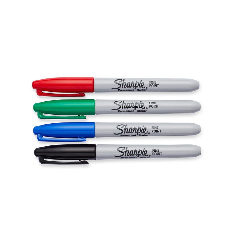 Sharpie Permanent Markers Fine Point Assorted Colors 4Pack 30074 - Image 2
