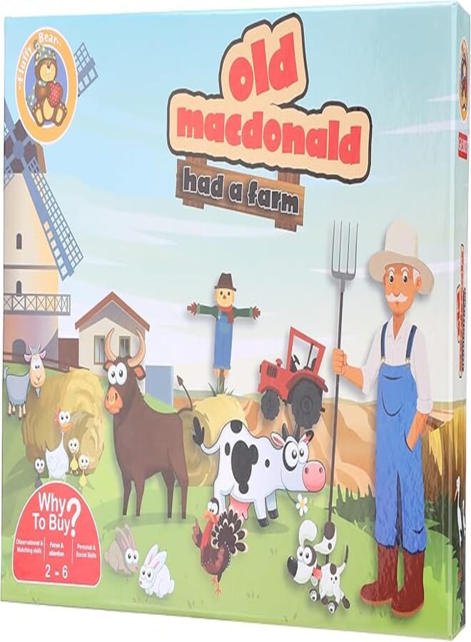 Fluffy Bear Old MacDonald Board Game boy toys, girl toys, birthday gift, Christmas gift, growth, fun, for kids.