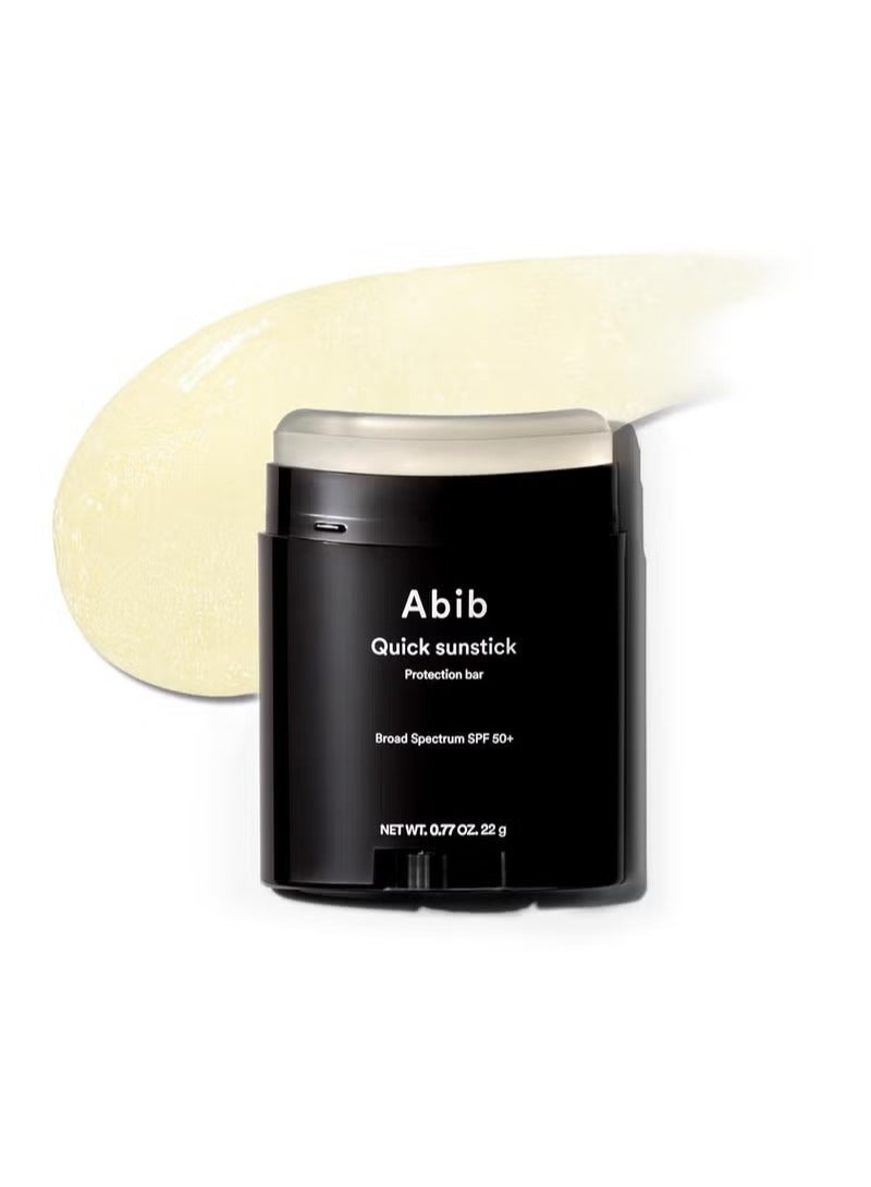 abib Quick Sunstick Protection Bar SPF50+ 0.77 oz / 22 g (Glowing) | Korean Suncreen Stick Suncare Sunblock, No Whitecast, Protector Solar Barra, Centella Asiatica Extract, Aloe Extract - Image 1