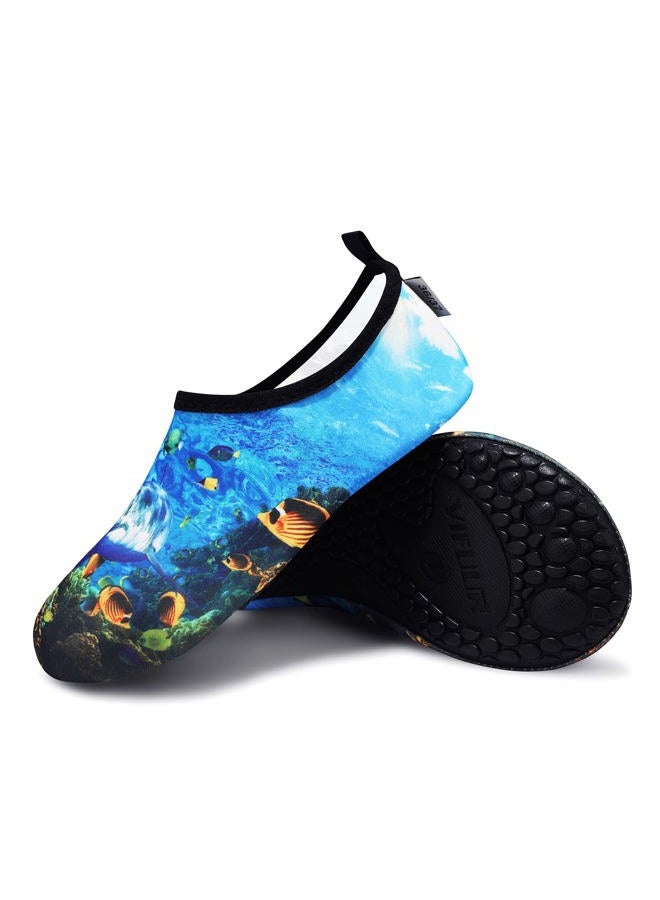 VIFUUR Water Sports Shoes Barefoot Quick-Dry Aqua Yoga Socks Slip-on for Men Women, Deepsea, 11-12 Women/9.5-10.5 Men - Image 3